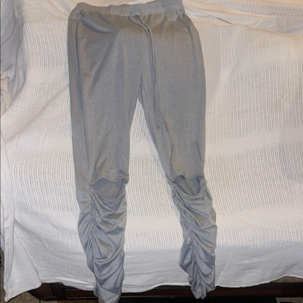 Stylish Gray Ruched Joggers